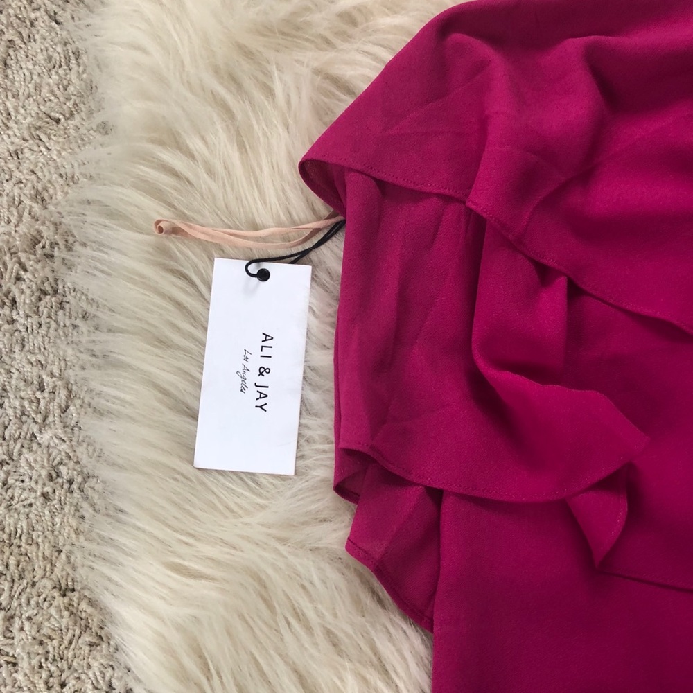 NWT Ali and Jay lace up flounce dress - Picture 6 of 8
